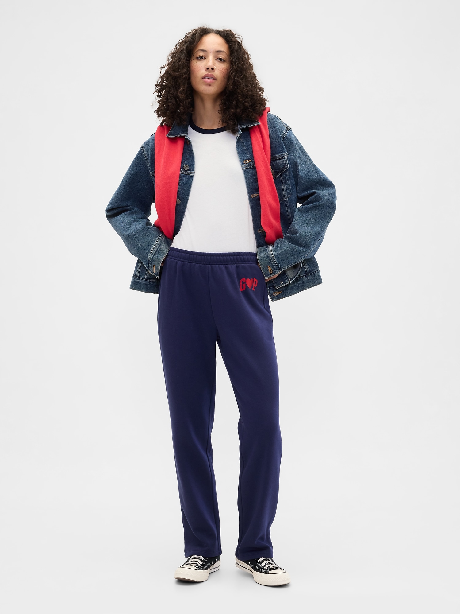 Gap Factory Gap Logo Pull-on Slim Sweatpants In Blue