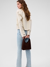 Faux-Suede Handbag