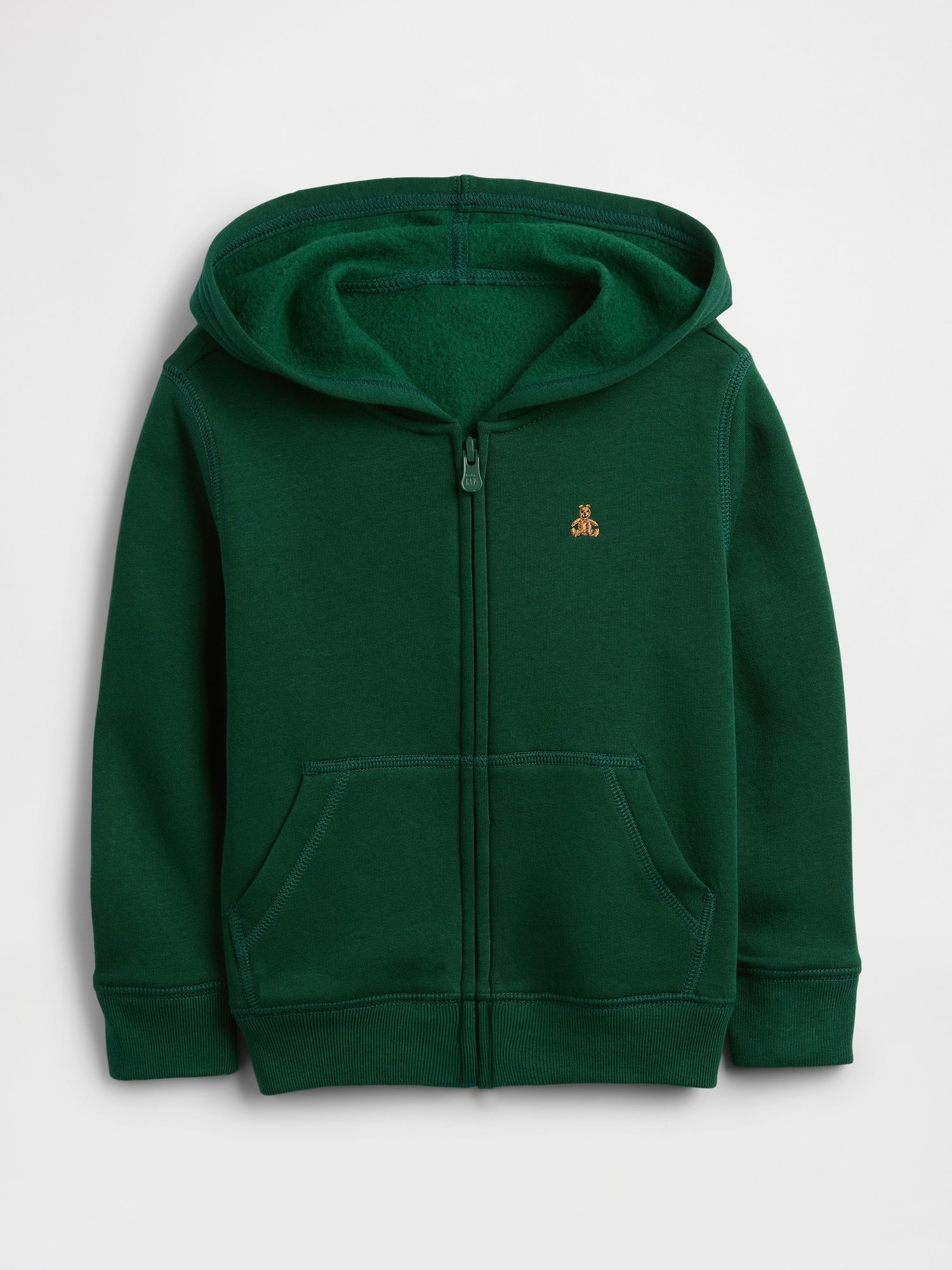 babyGap Fleece Zip Hoodie - Evergreen Glamour Green