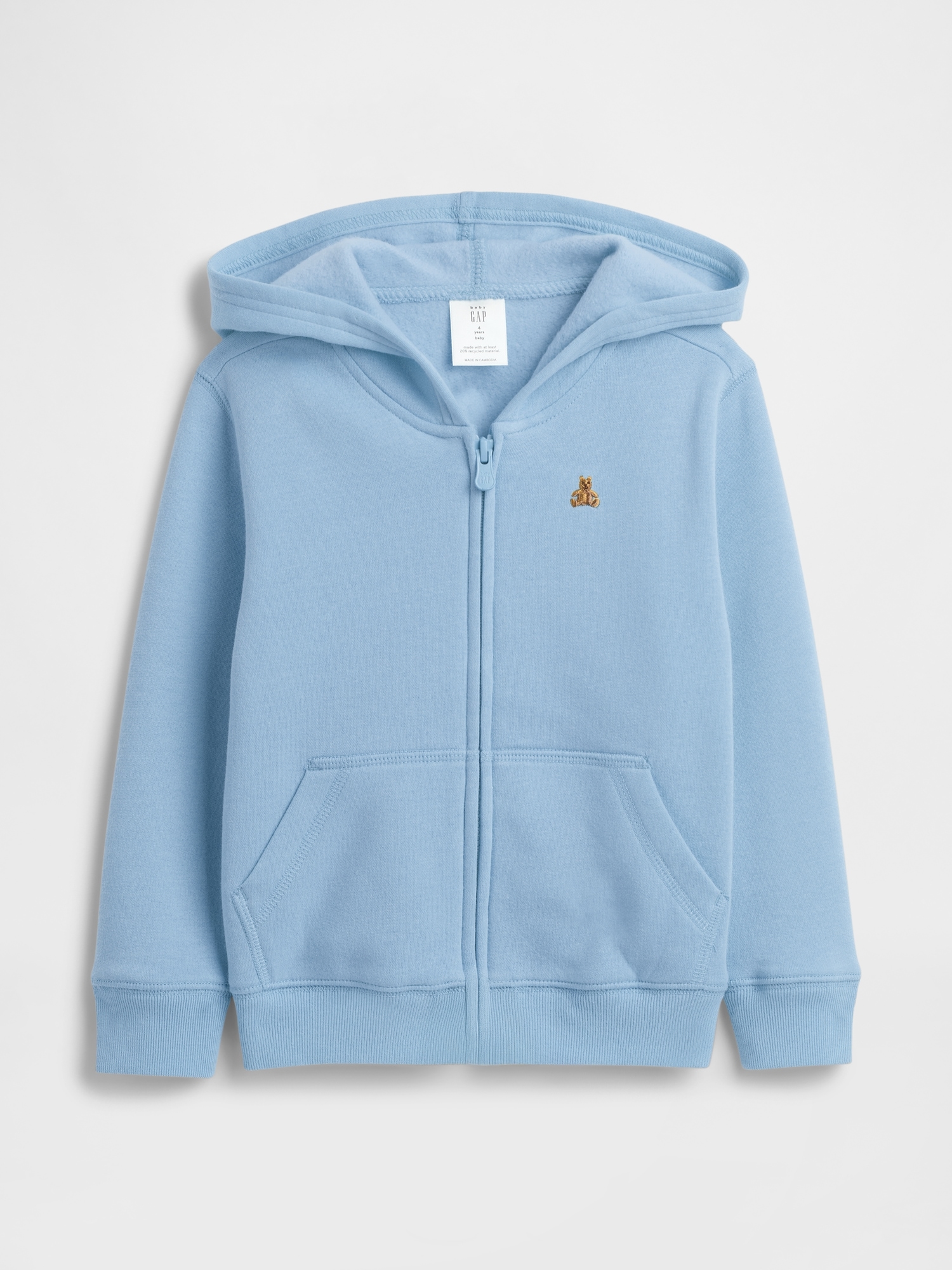 babyGap Fleece Zip Hoodie - Blue Stone