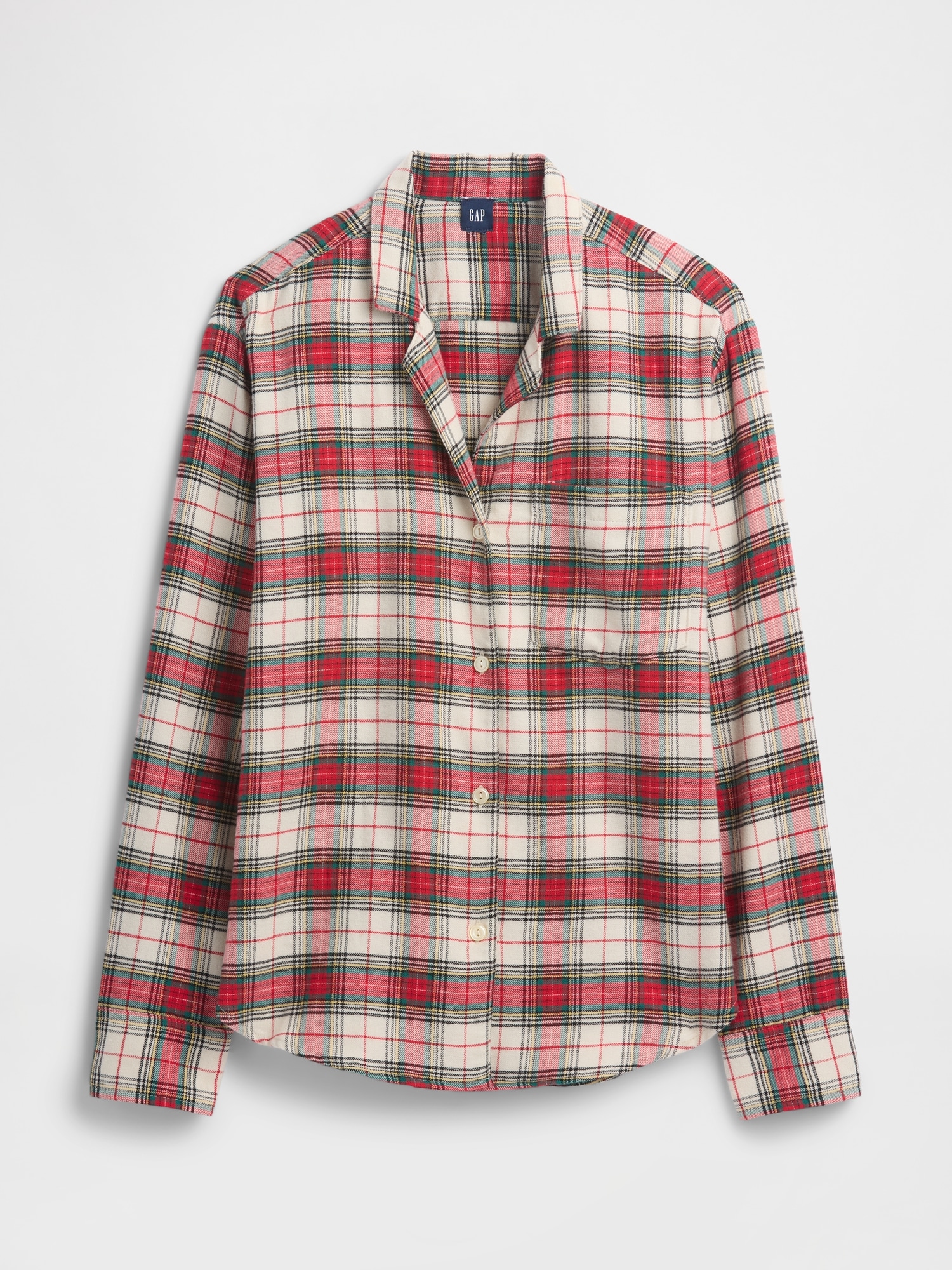 Gap Factory Relaxed Flannel Sleep Shirt In Red
