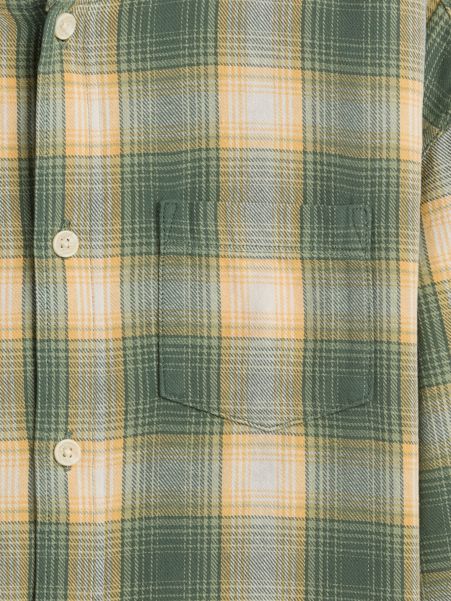 Gap Factory Kids Relaxed Hooded Flannel Shirt In Green