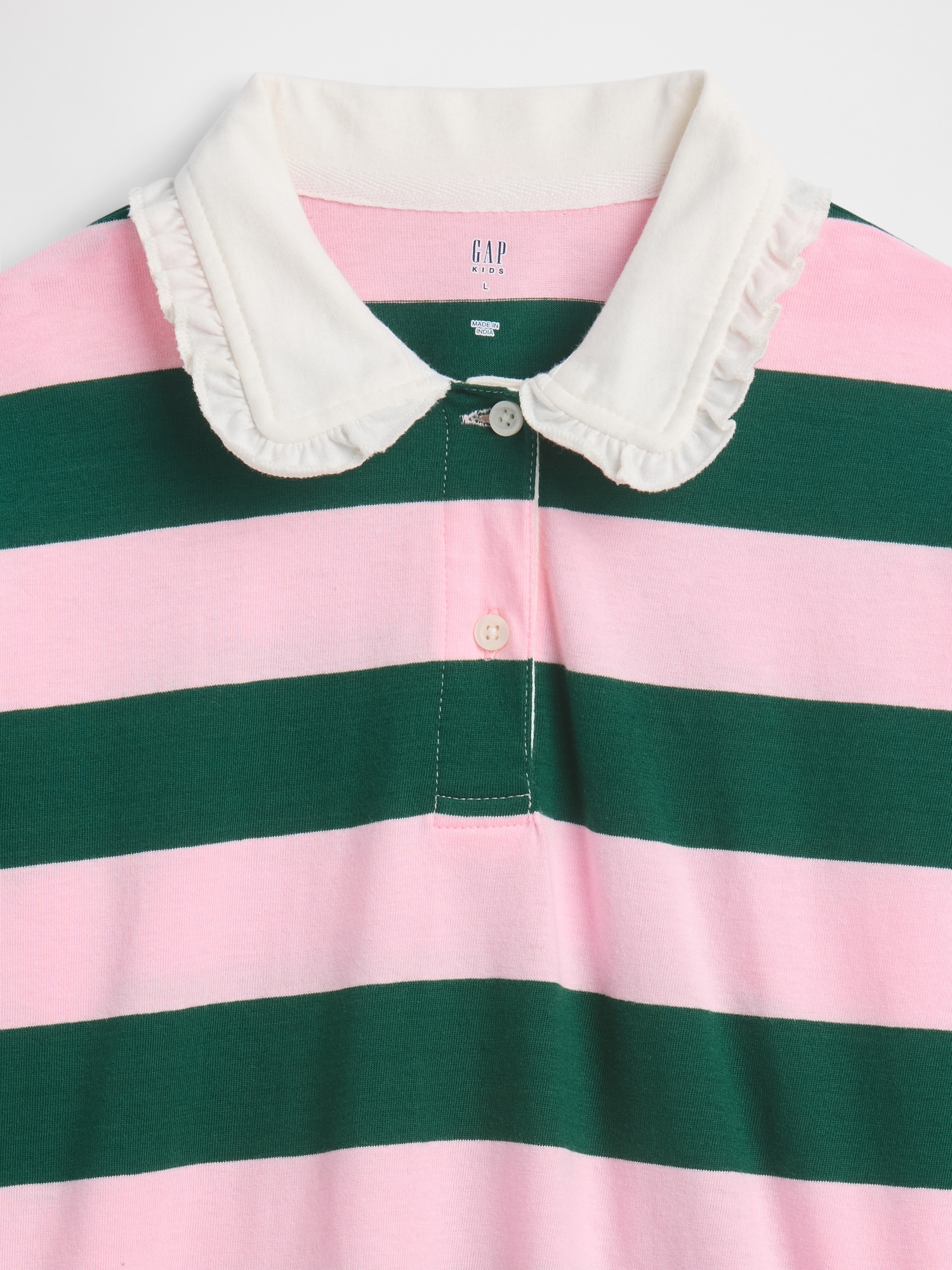 Gap Factory Kids Oversized Rugby Polo Shirt Shirt In Multi