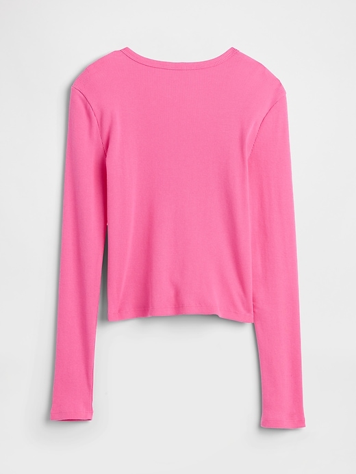 Image number 2 showing, Kids Ribbed Pointelle T-Shirt