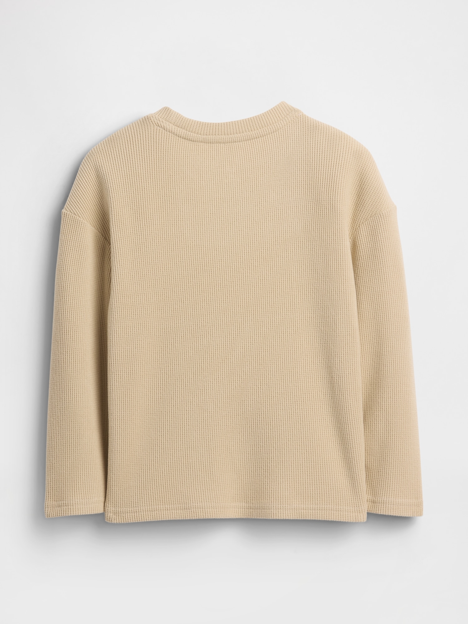 Gap Factory Babygap Waffle-knit Crewneck T-shirt In Neutral