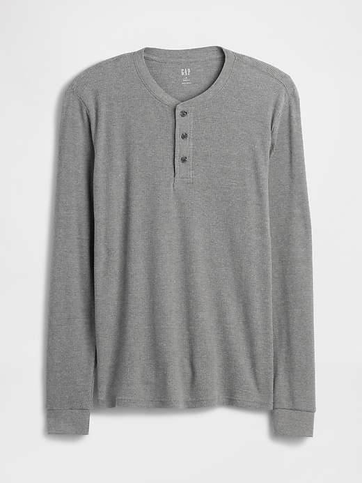 Image number 5 showing, Waffle-Knit Henley T-Shirt