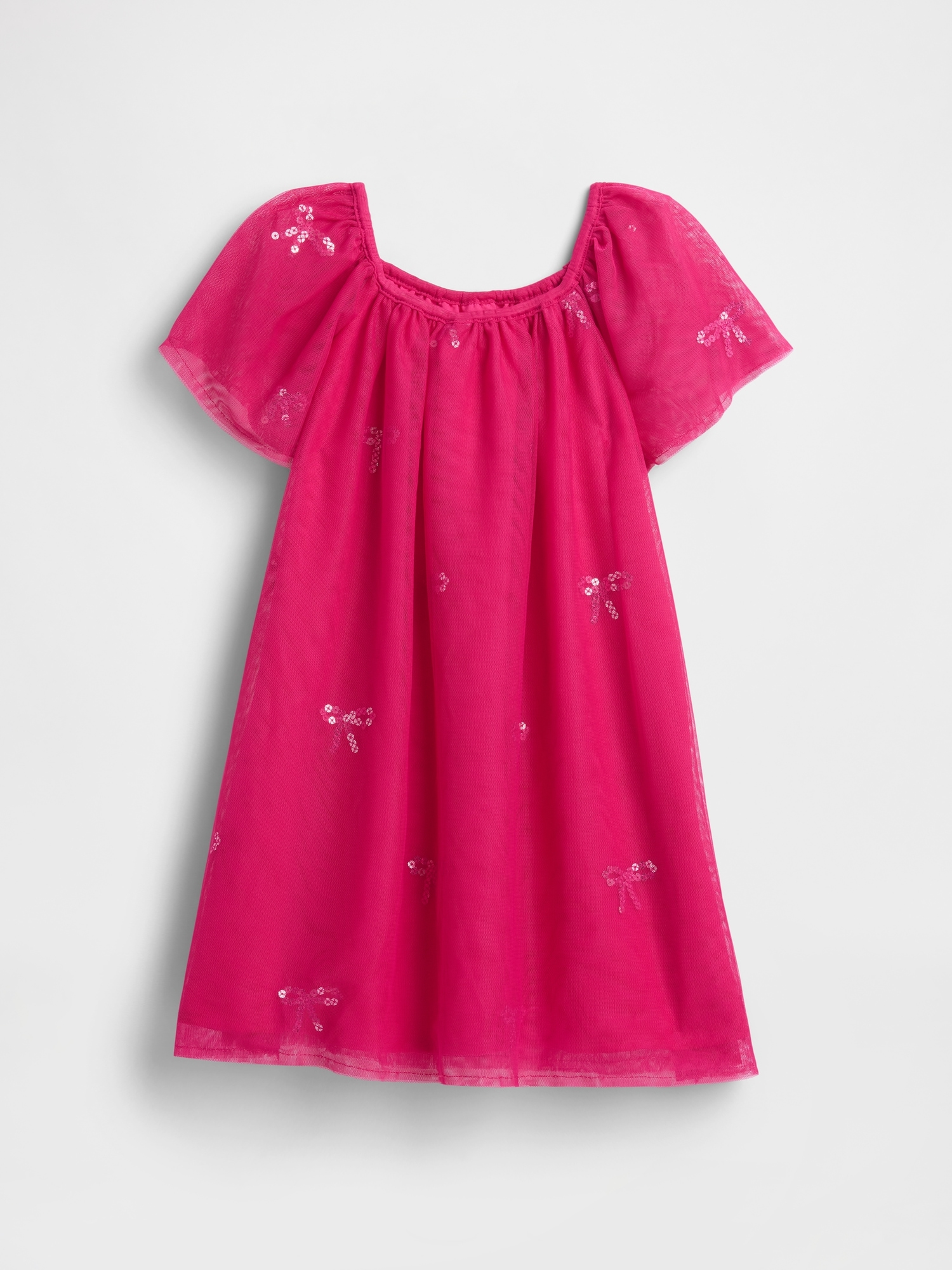 babyGap Tulle Sequin Dress - Bright Beet Bows