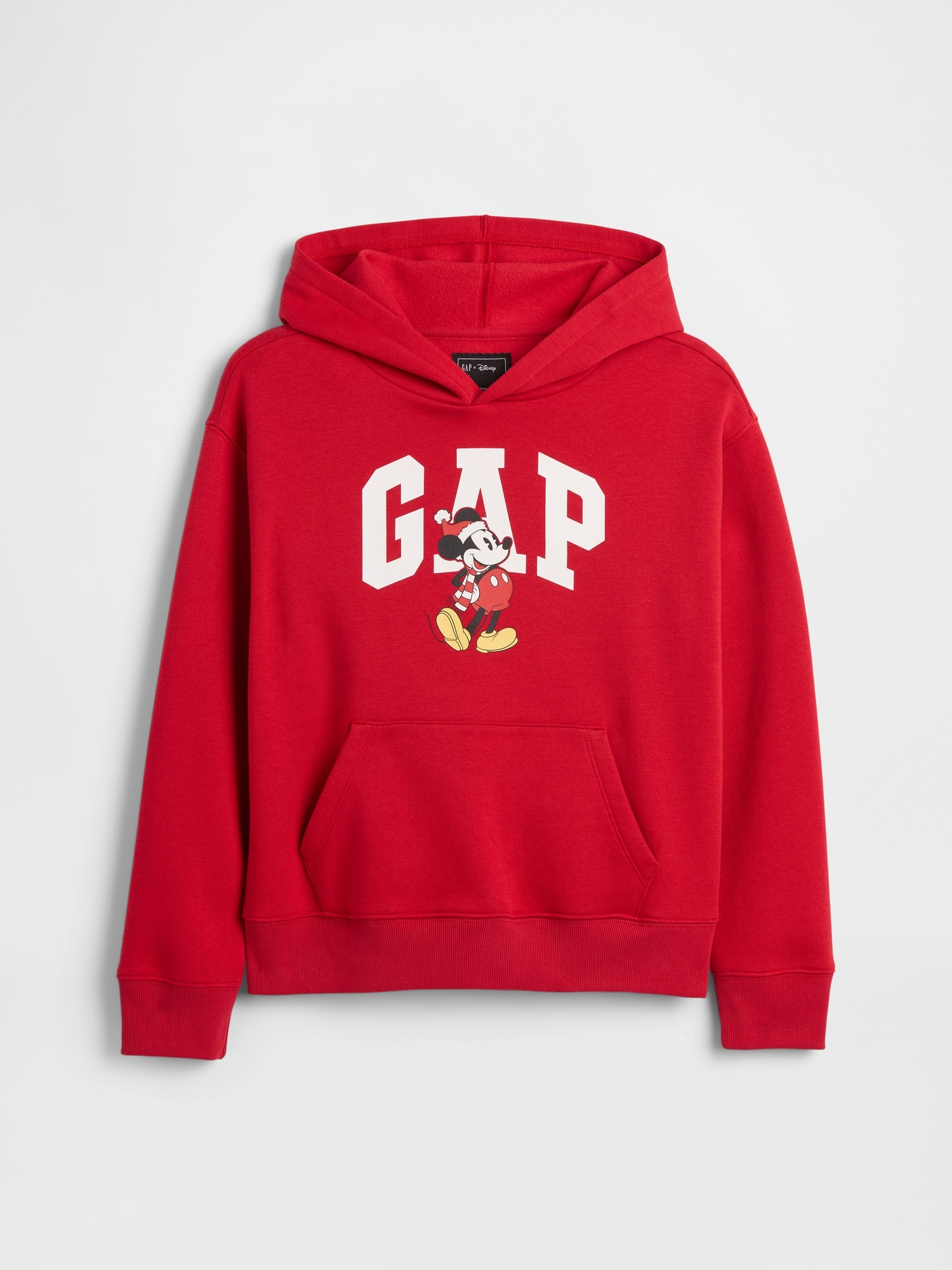 GapKids × Disney Mickey Mouse Relaxed Logo Hoodie - Disney Family Red