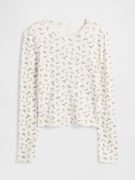 Image number 1 showing, Kids Ribbed Pointelle T-Shirt