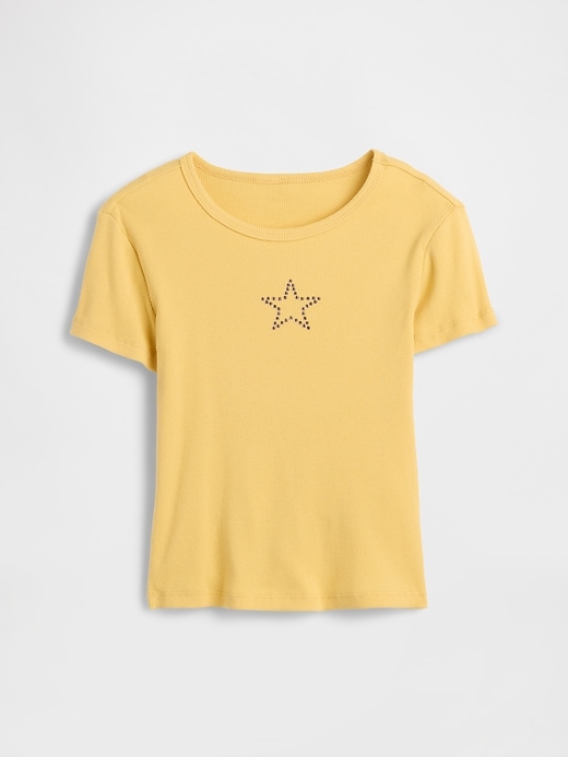 Image number 1 showing, Kids Ribbed Pointelle T-Shirt