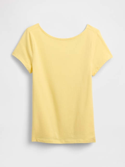 Image number 5 showing, Boatneck Open-Back T-Shirt