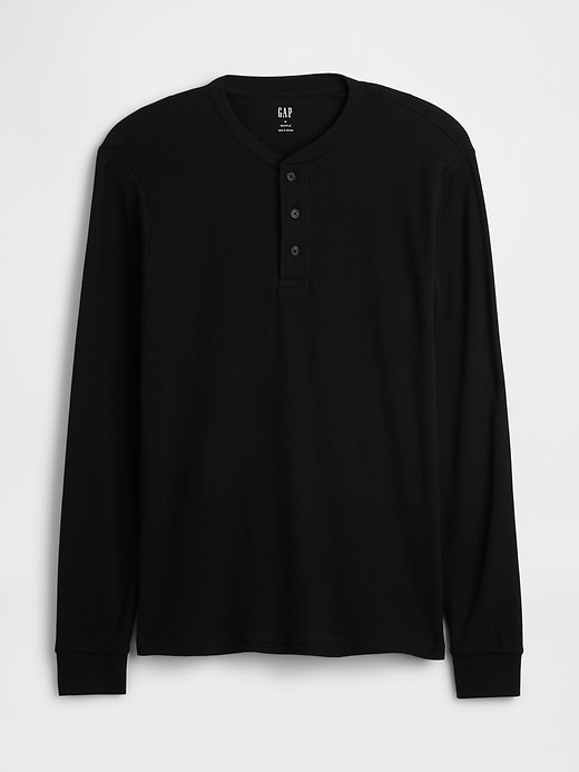 Image number 5 showing, Waffle-Knit Henley T-Shirt