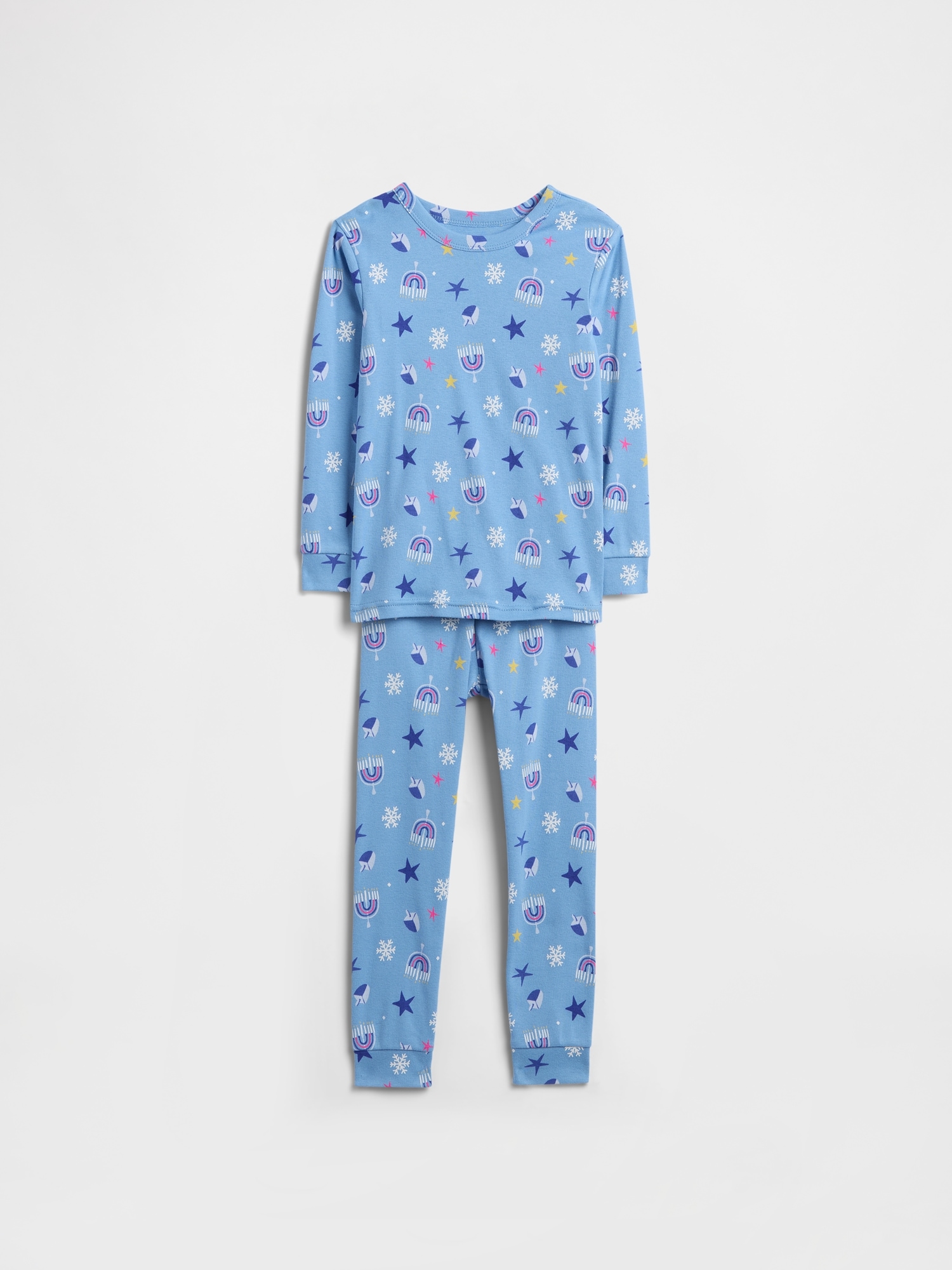 babyGap 100% Organic Cotton Hanukkah PJ Set - Beach Ball Blue