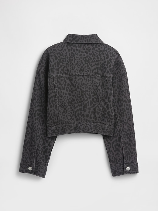 Image number 2 showing, Kids Boxy Leopard Print Jacket