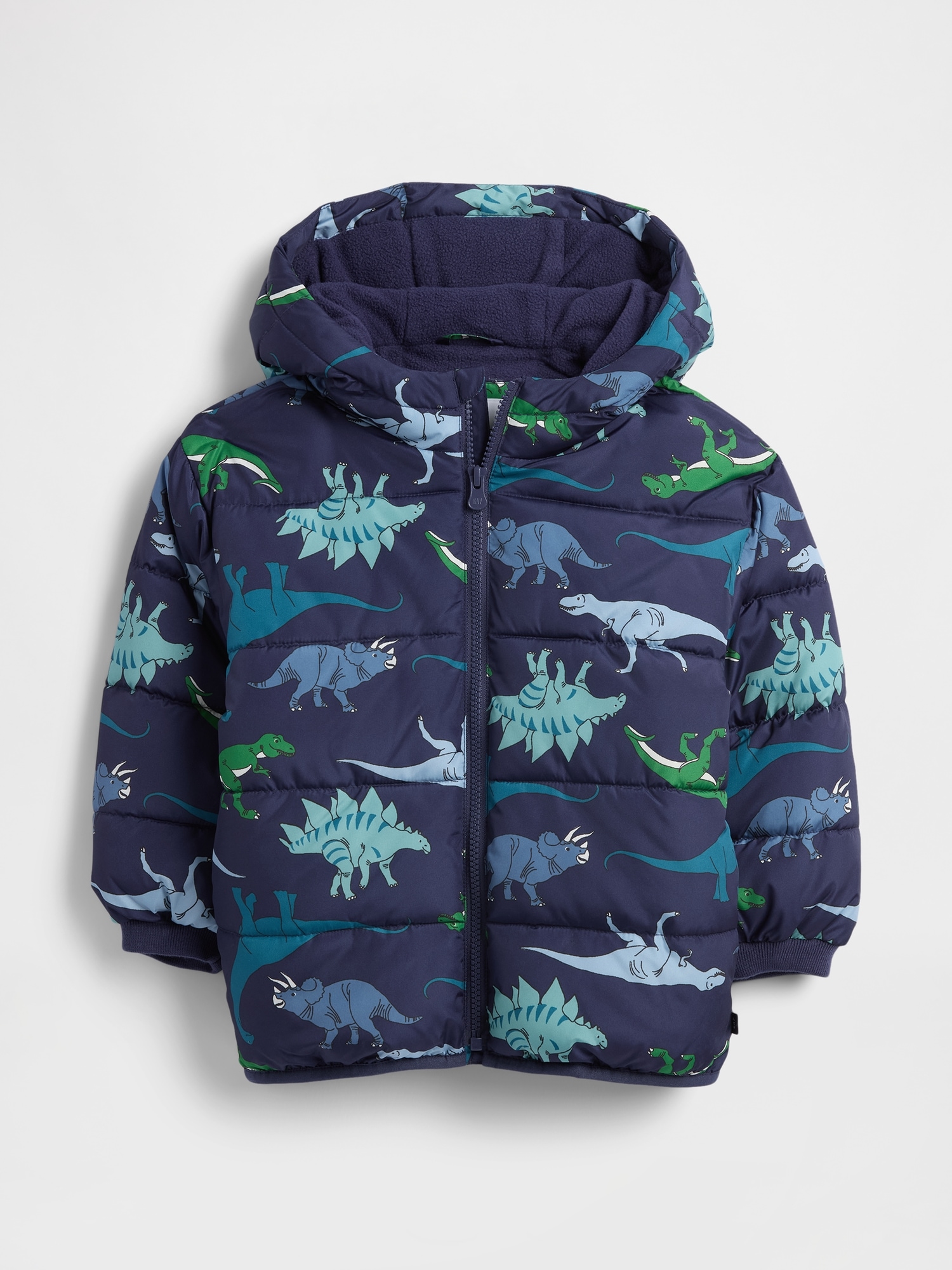 babyGap ColdControl Puffer Jacket - New Navy Blue Dinosaurs