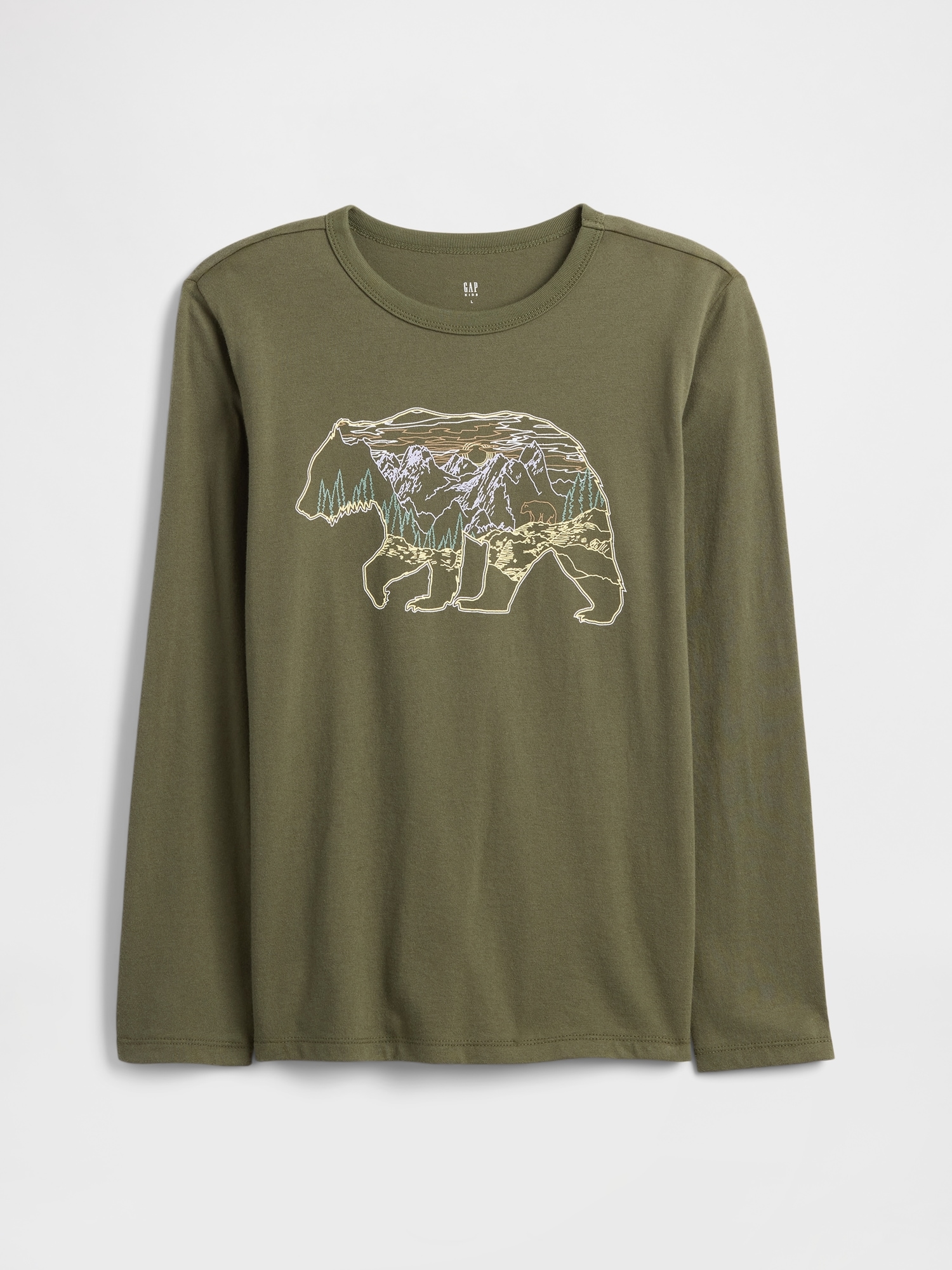 Kids Graphic T-Shirt - Olive Night