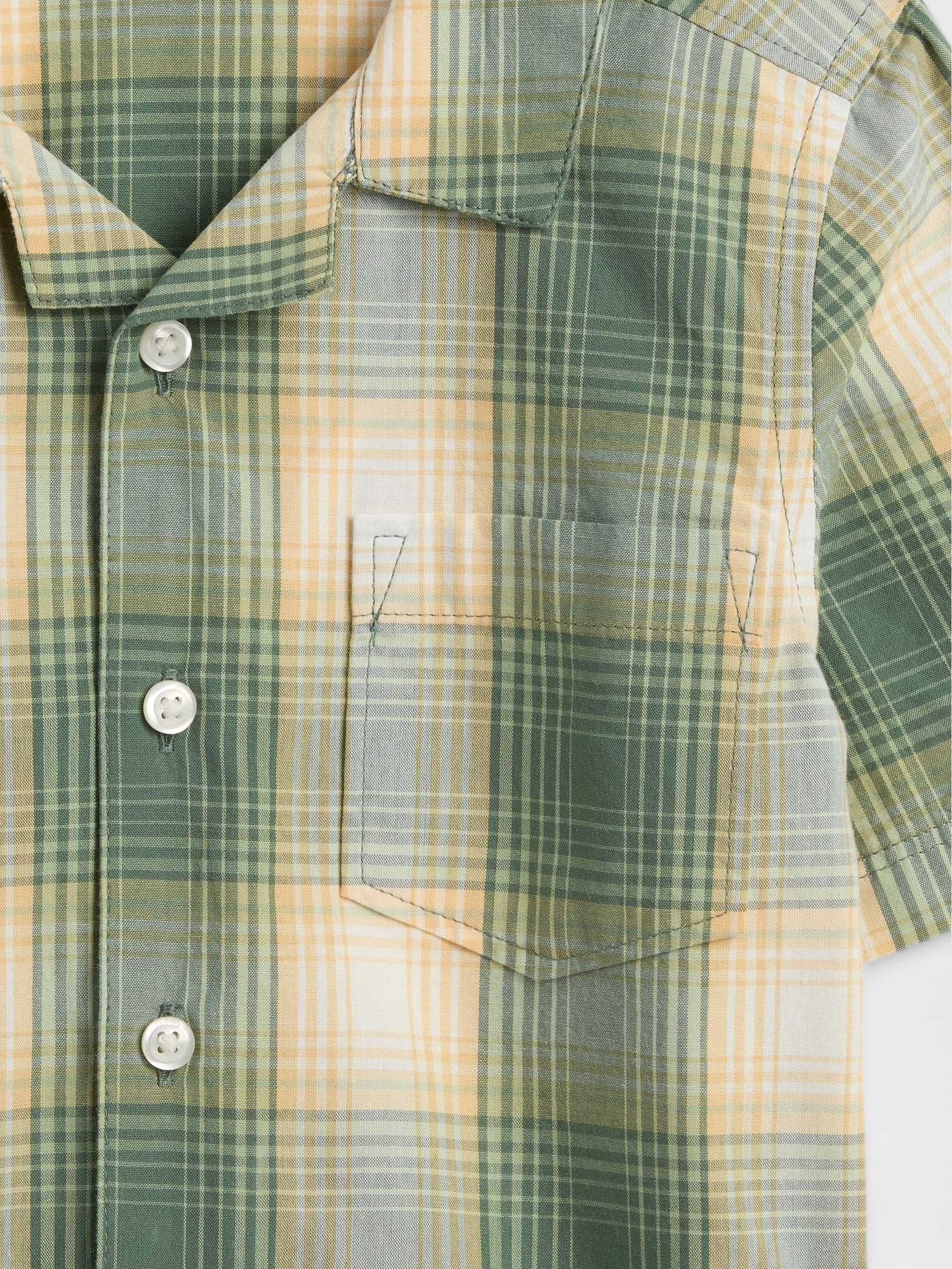 Gap Factory Babygap Poplin Vacay Shirt In Green