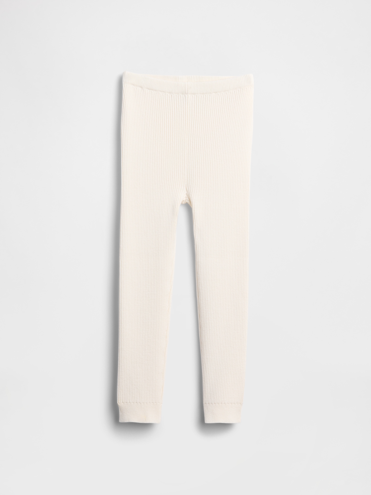 babyGap Pull-On Ribbed Sweater Leggings - Ivory Cream Frost