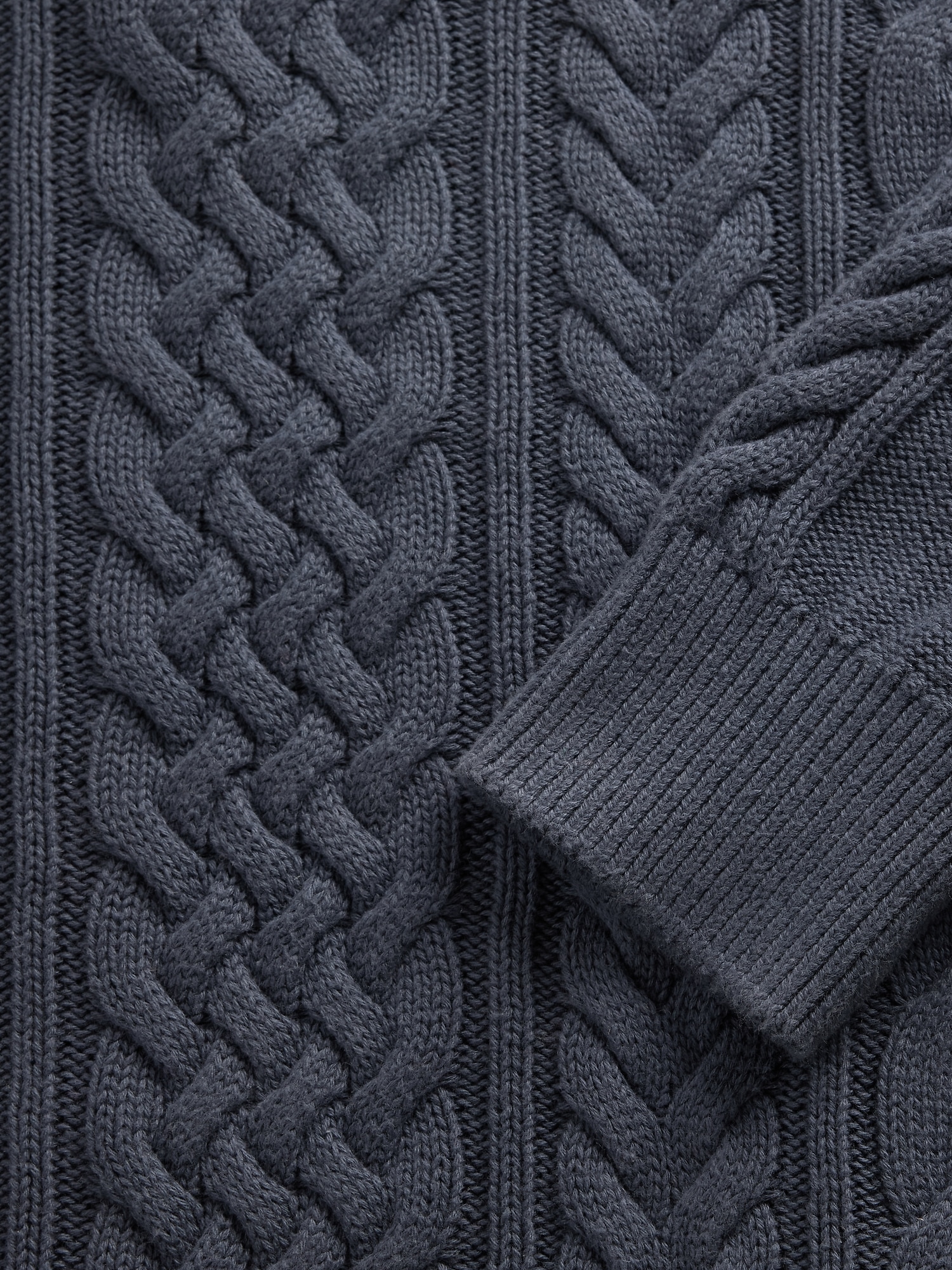 Gap Factory Relaxed Cable-knit Sweater In Blue