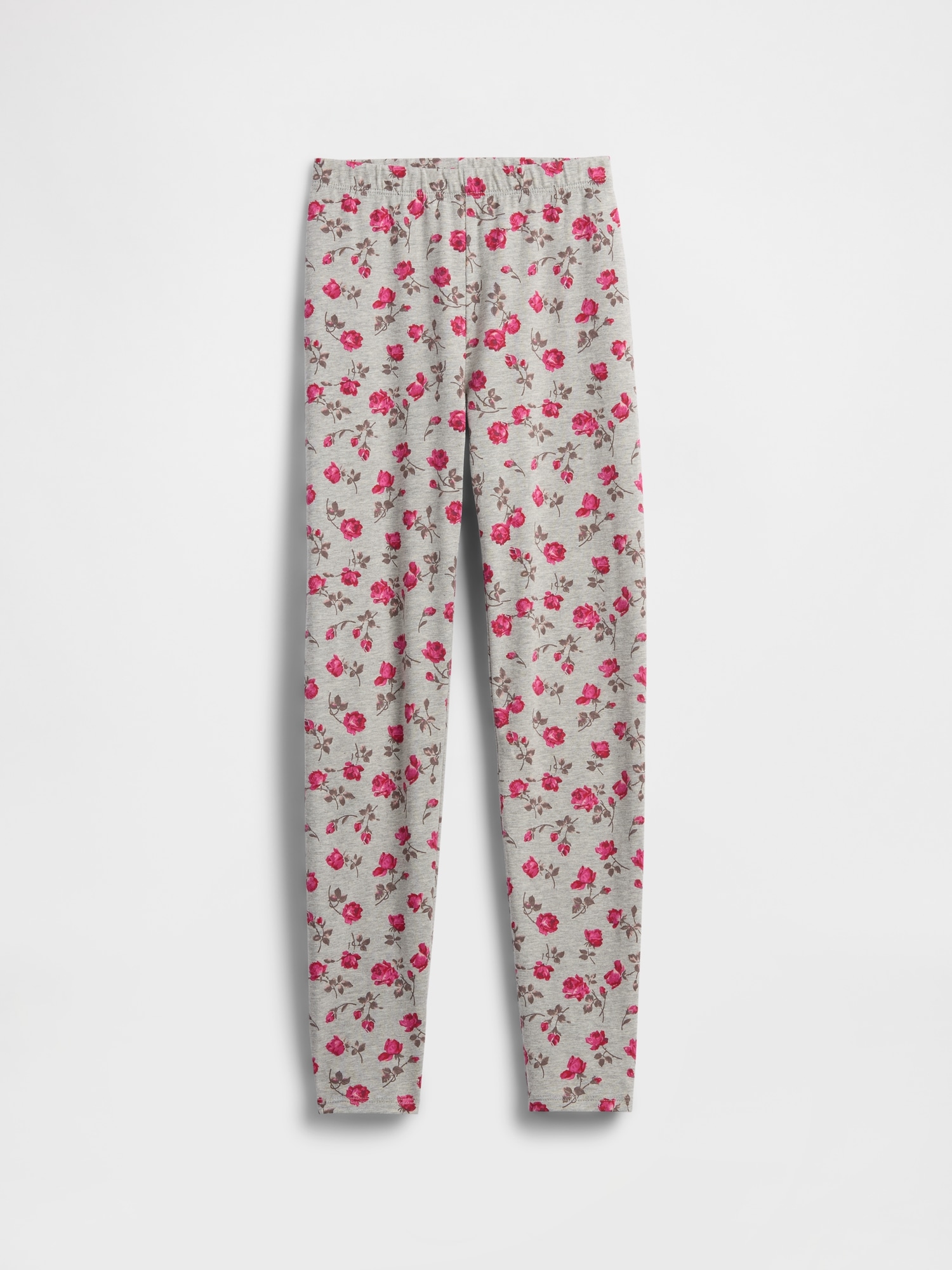 Kids Stretch Jersey leggings - Tiny Floral Grey