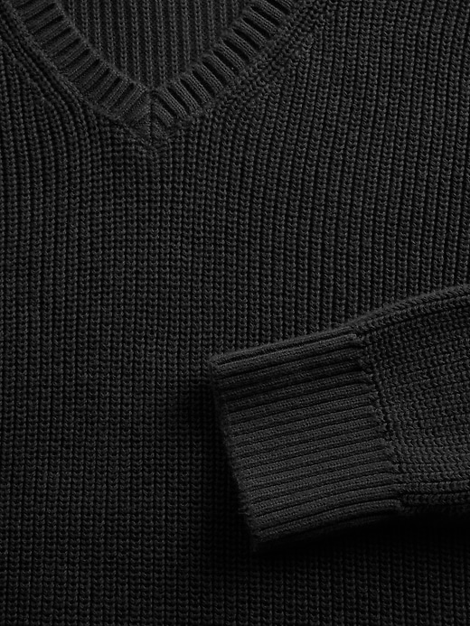 Image number 4 showing, Relaxed Ribbed V-Neck Sweater