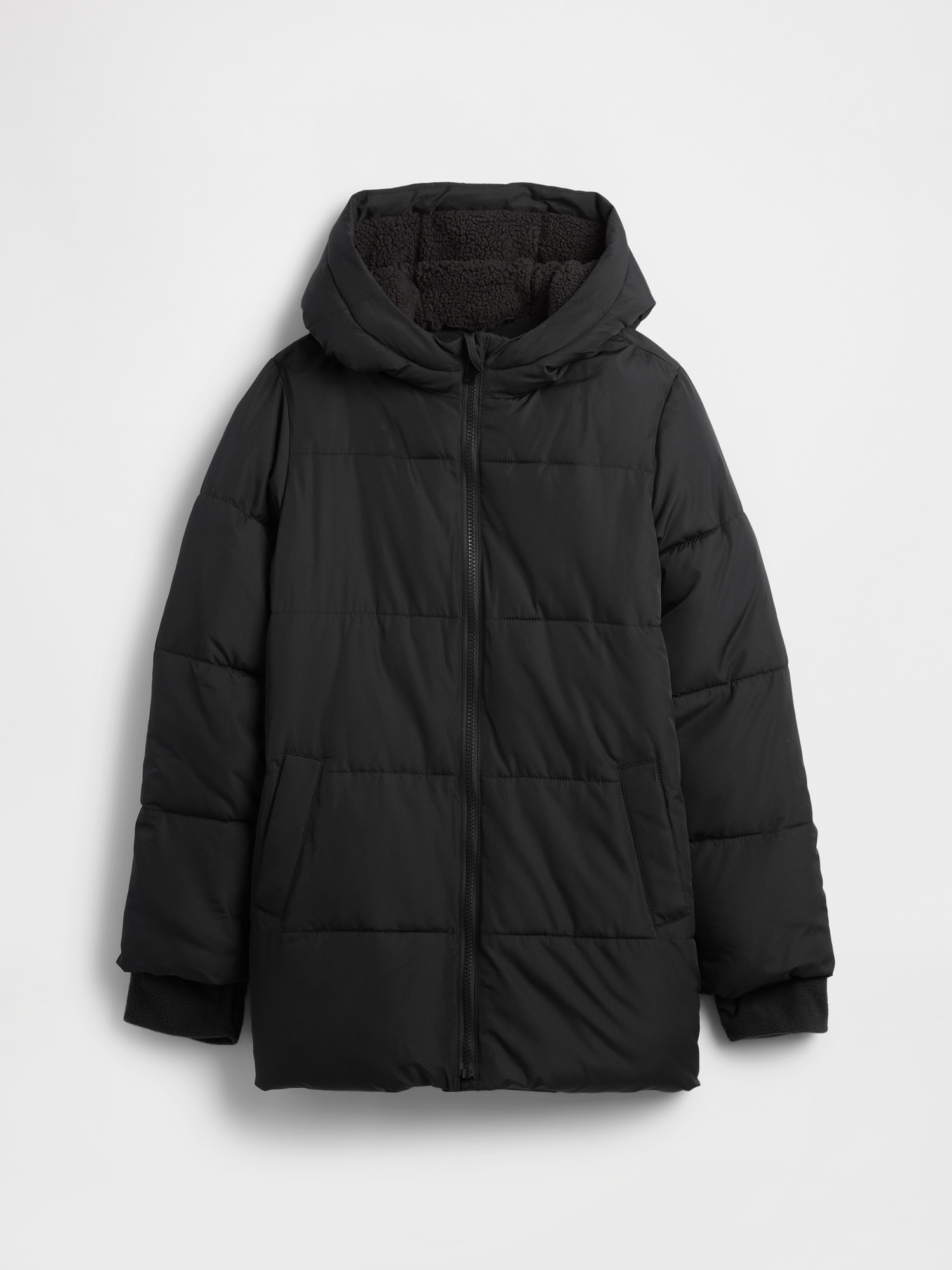 Kids ColdControl Max Long Puffer Coat - Black