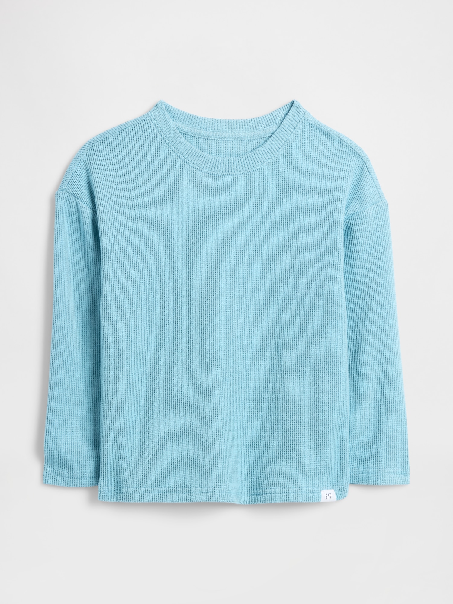 babyGap Waffle-Knit Crewneck T-Shirt - Blue Stone