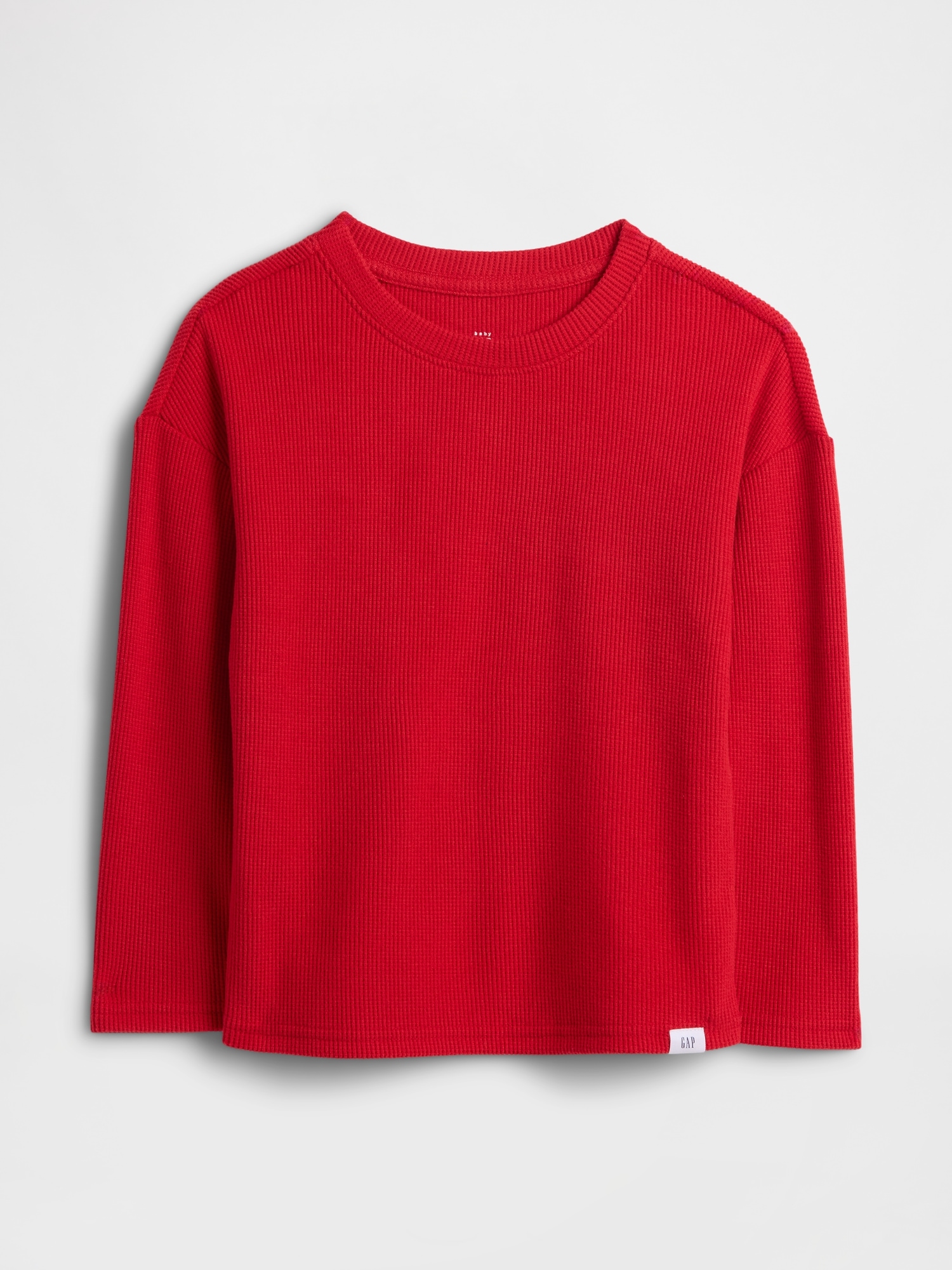 babyGap Waffle-Knit Crewneck T-Shirt - Modern Red