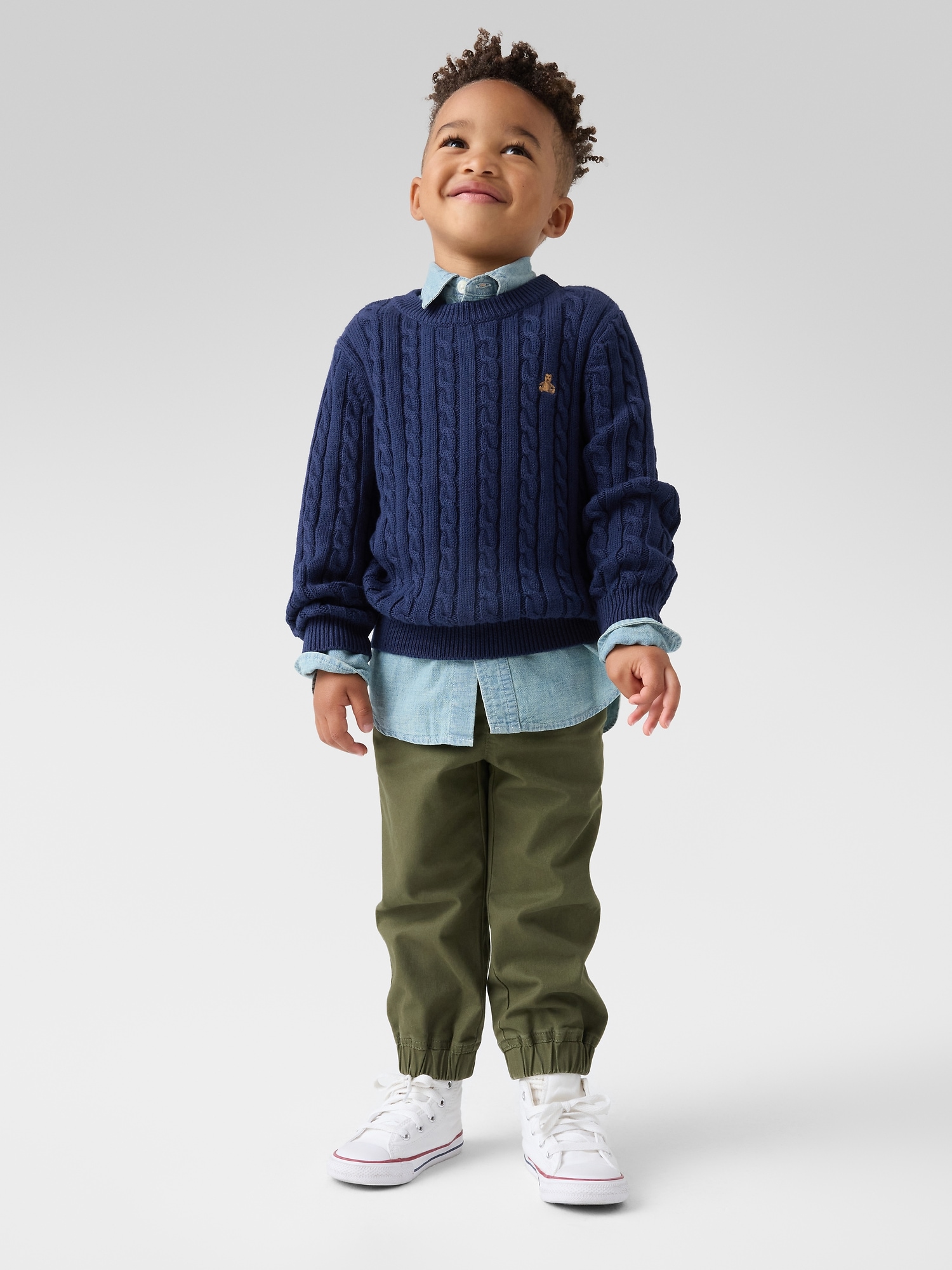 babyGap Cable-Knit Crewneck Sweater