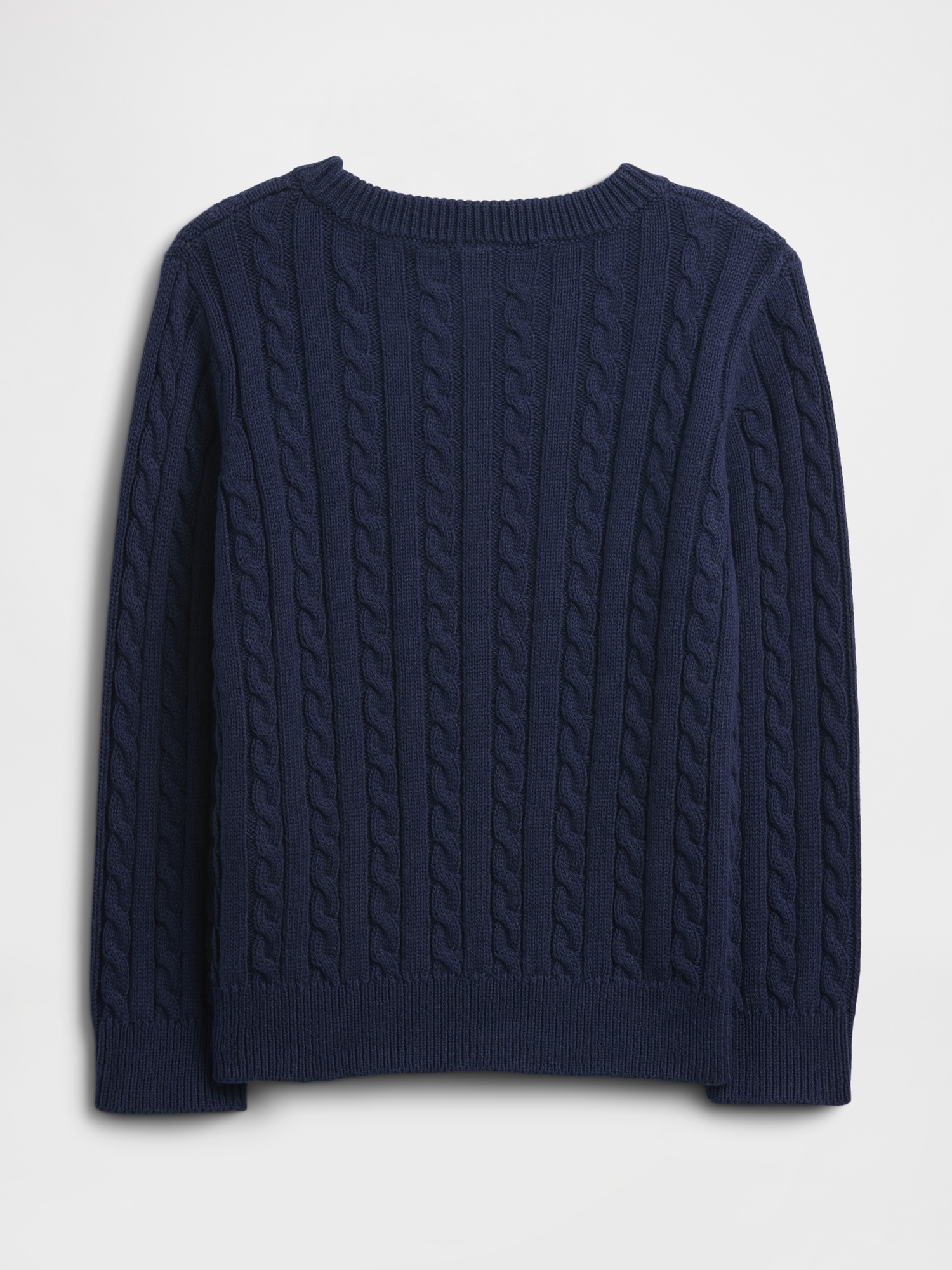 Gap Factory Babygap Cable-knit Crewneck Sweater In Black