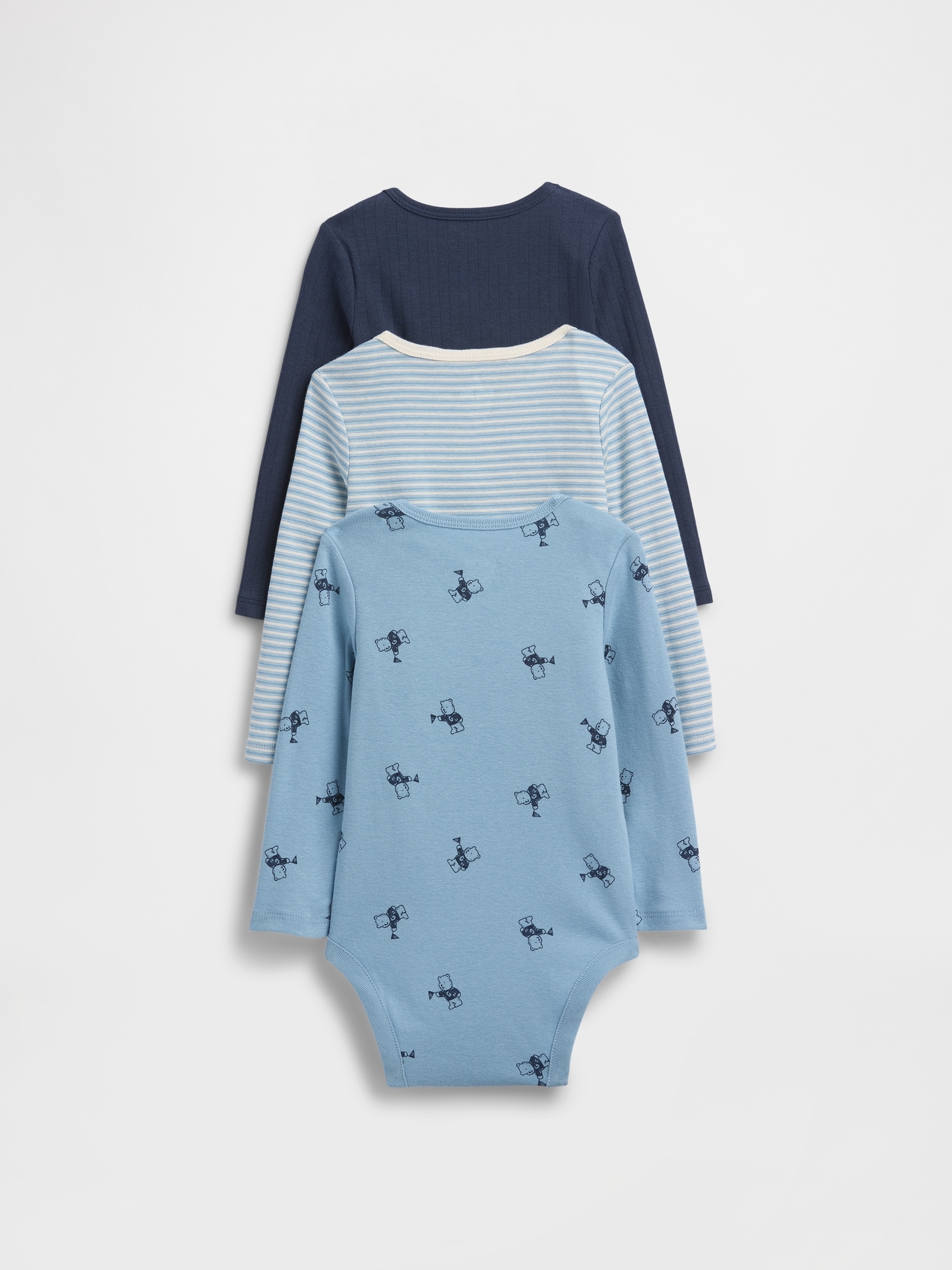 Gap Factory Baby Bodysuit (3-pack) In Blue