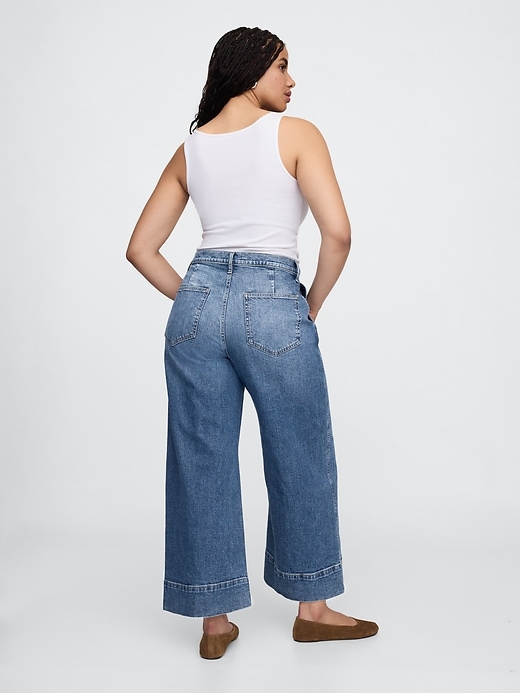 Image number 6 showing, High Rise Wide-Leg Crop Jeans