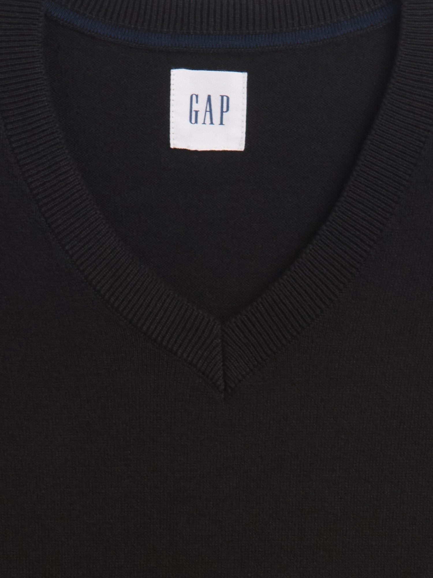 Gap Factory Cotton V-neck Sweater In Black