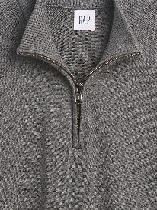 Image number 4 showing, Relaxed Quarter-Zip Mockneck Sweater
