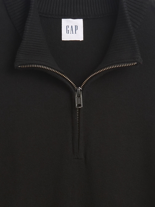 Image number 2 showing, Relaxed Quarter-Zip Mockneck Sweater