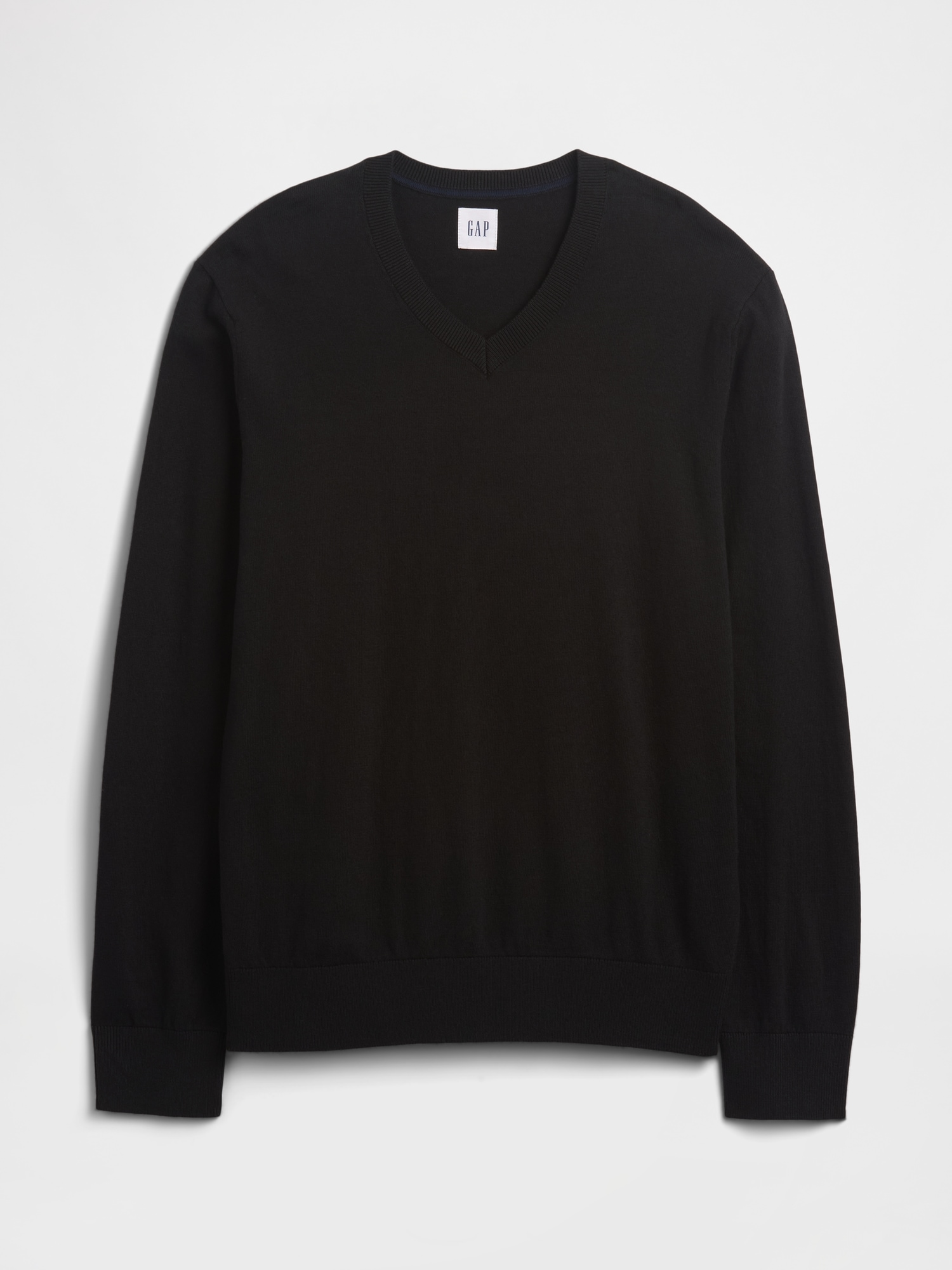 Gap Factory Cotton V-neck Sweater In Black