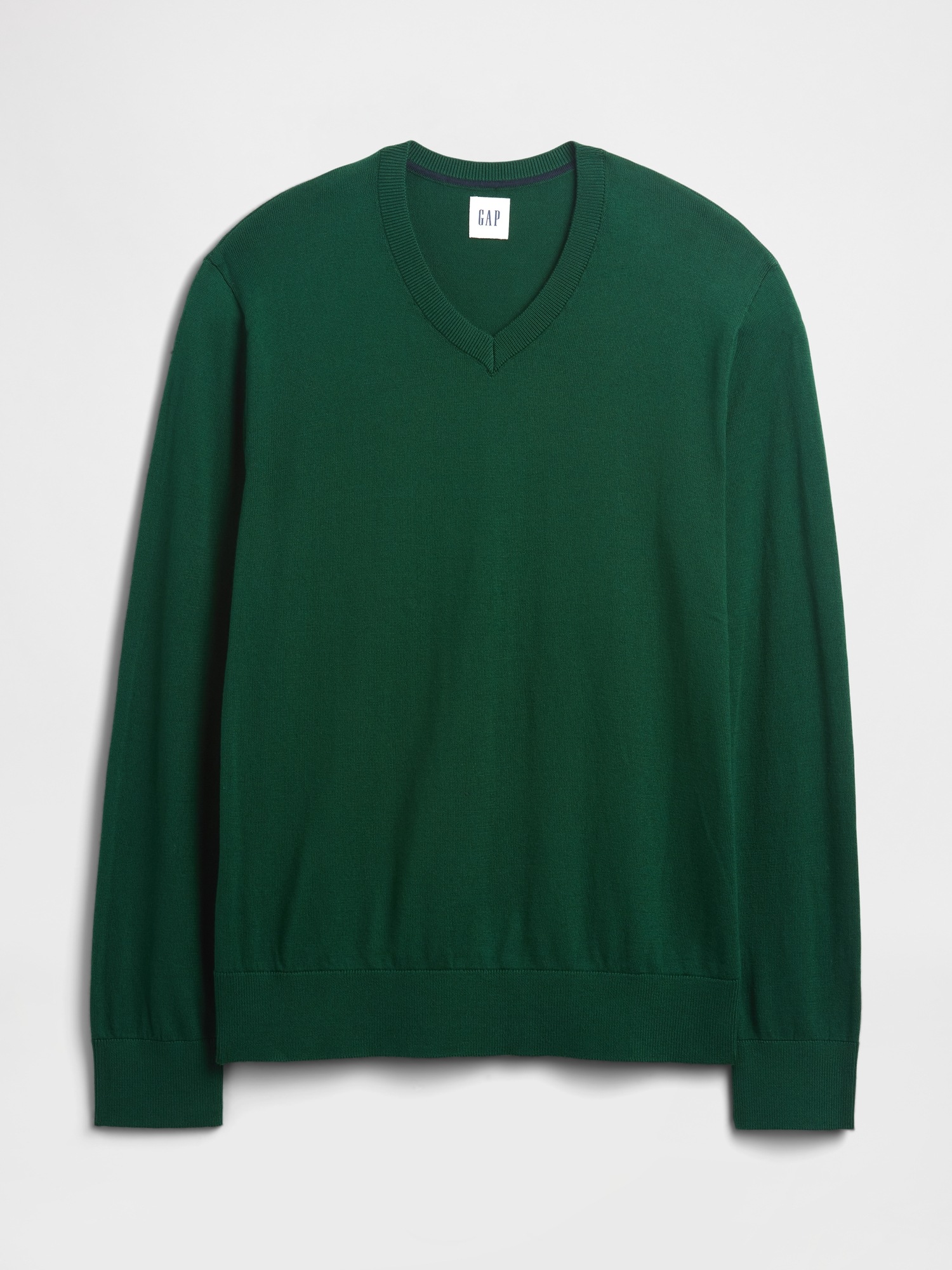 Gap Factory Cotton V-neck Sweater In Green