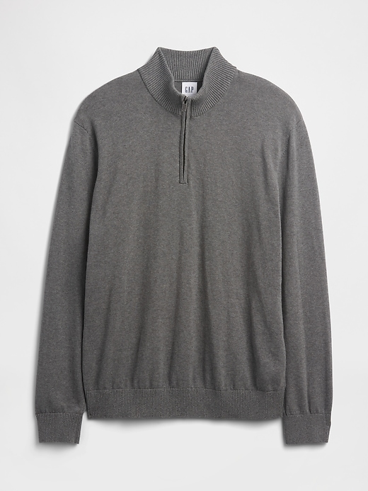 Image number 5 showing, Relaxed Quarter-Zip Mockneck Sweater