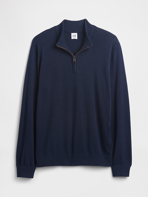 Image number 5 showing, Relaxed Quarter-Zip Mockneck Sweater
