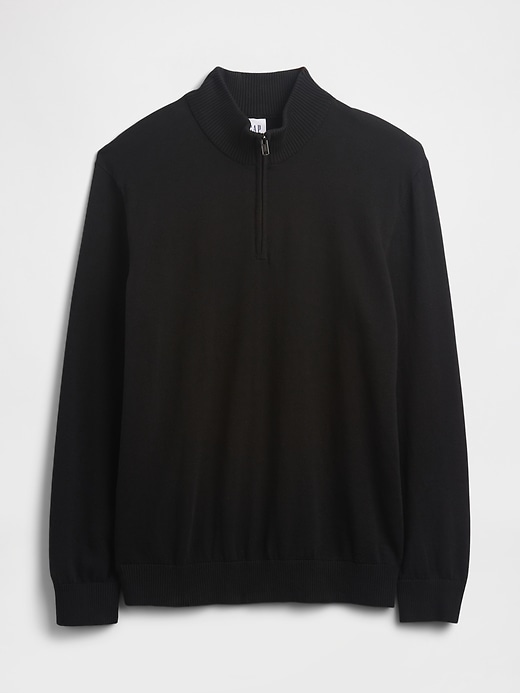 Image number 3 showing, Relaxed Quarter-Zip Mockneck Sweater