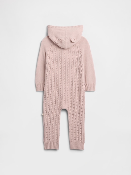 Image number 2 showing, Baby CashSoft Cable-Knit One-Piece