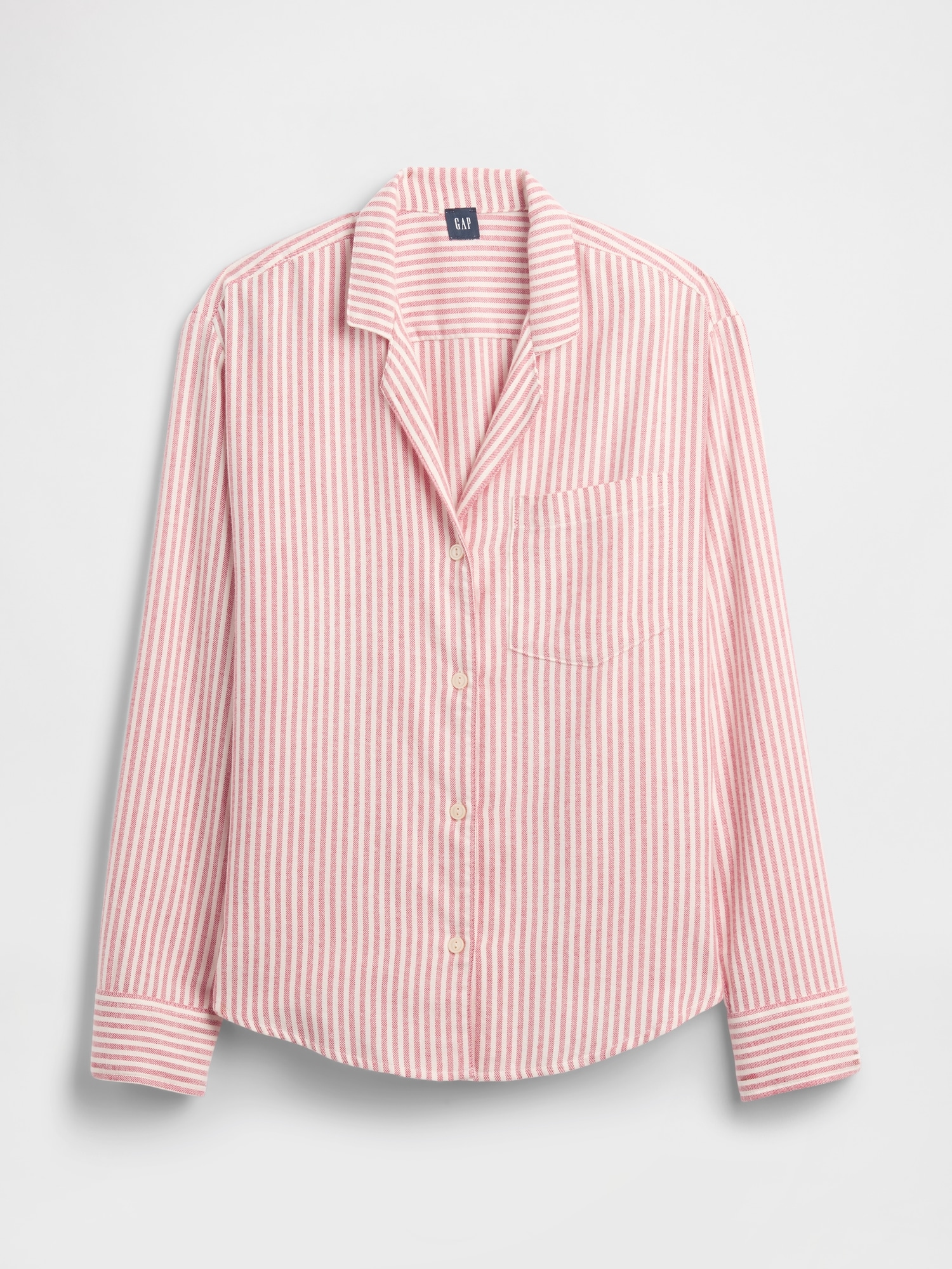 Gap Factory Relaxed Flannel Sleep Shirt In Pink