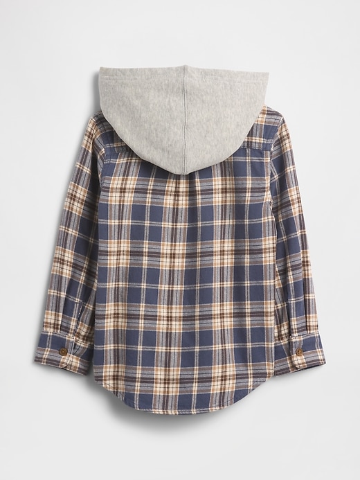 Image number 2 showing, babyGap Hooded Flannel Shirt