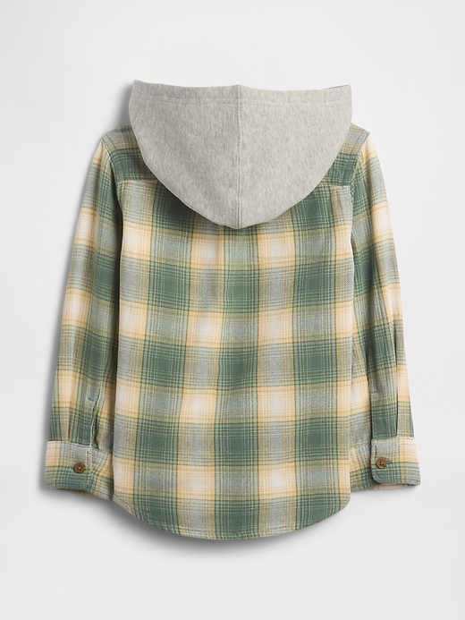 Image number 2 showing, babyGap Hooded Flannel Shirt