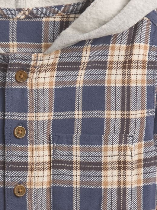 Image number 3 showing, babyGap Hooded Flannel Shirt
