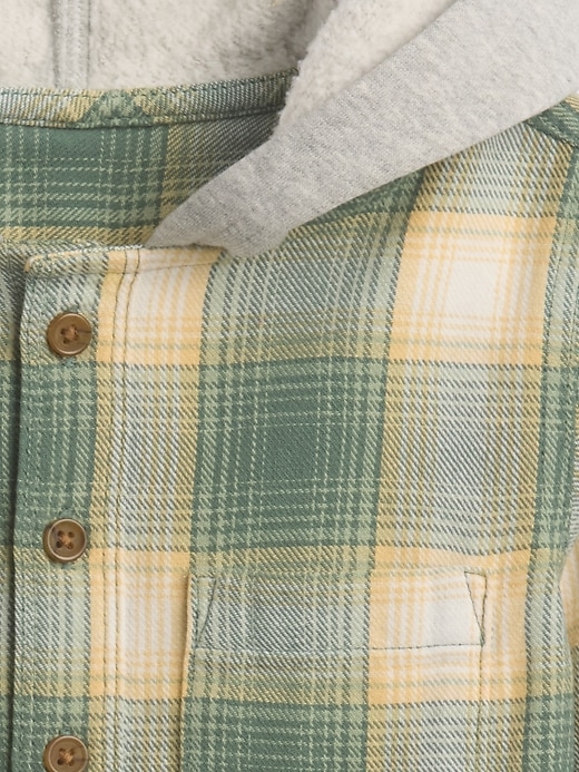 Image number 3 showing, babyGap Hooded Flannel Shirt