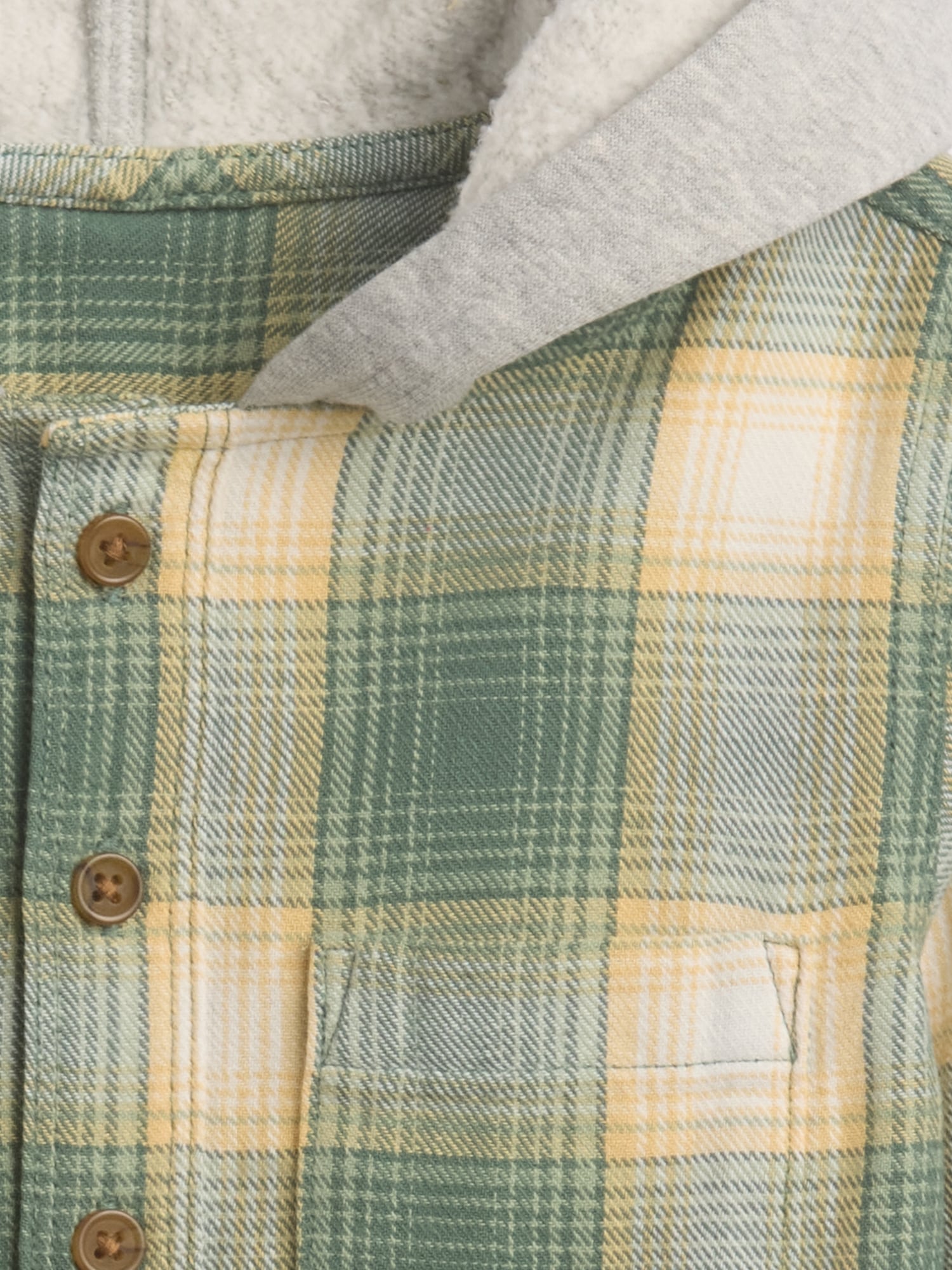 Gap Factory Babygap Hooded Flannel Shirt In Neutral