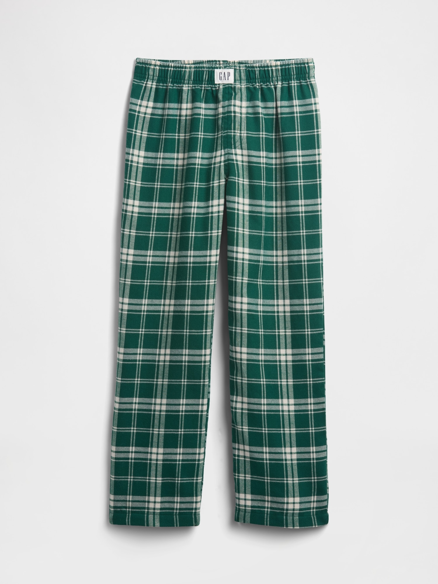 Kids 100% Recycled Flannel PJ Pants - Evergreen Glamour Green