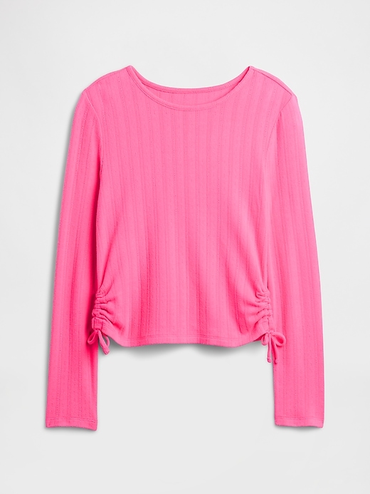 Image number 1 showing, Kids Ruched Pointelle Top