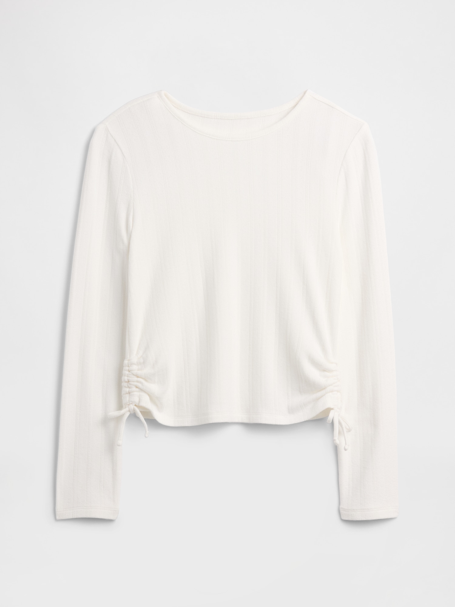 Kids Ruched Pointelle Top